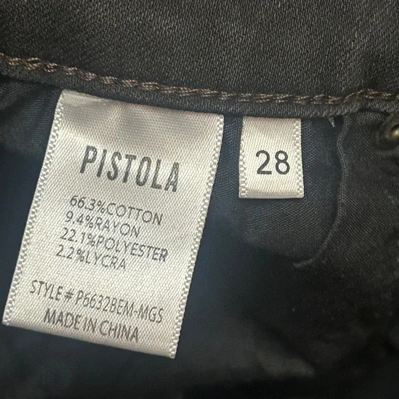 PISTOLA KEATON HIGH RISE STRAIGHT JEANS Size 28 Black color - Picture 7 of 10